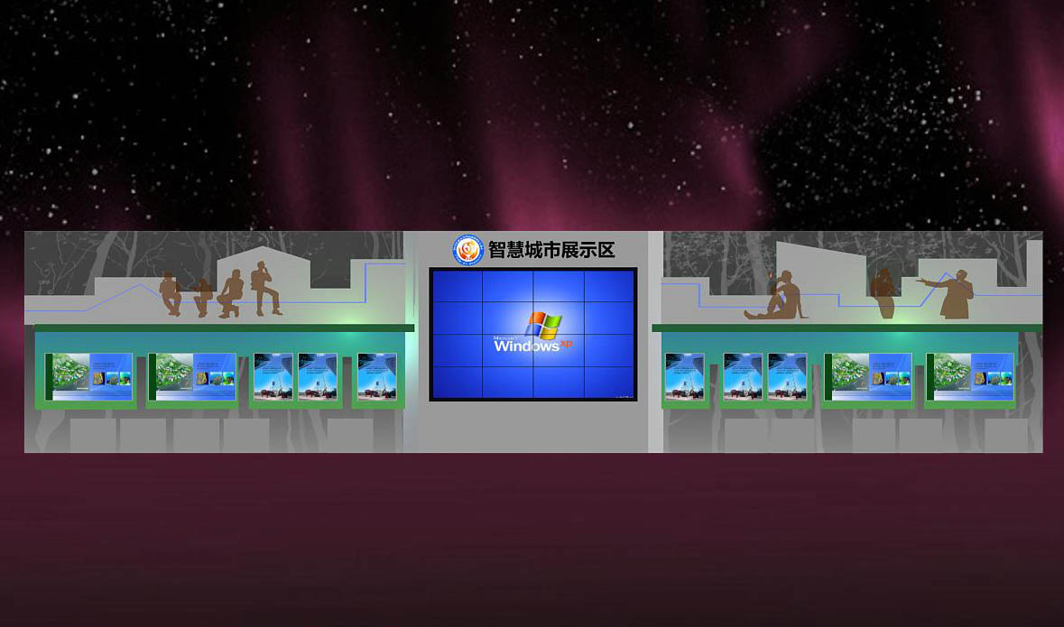 2013科交会智慧城市展区明和LED屏效果图